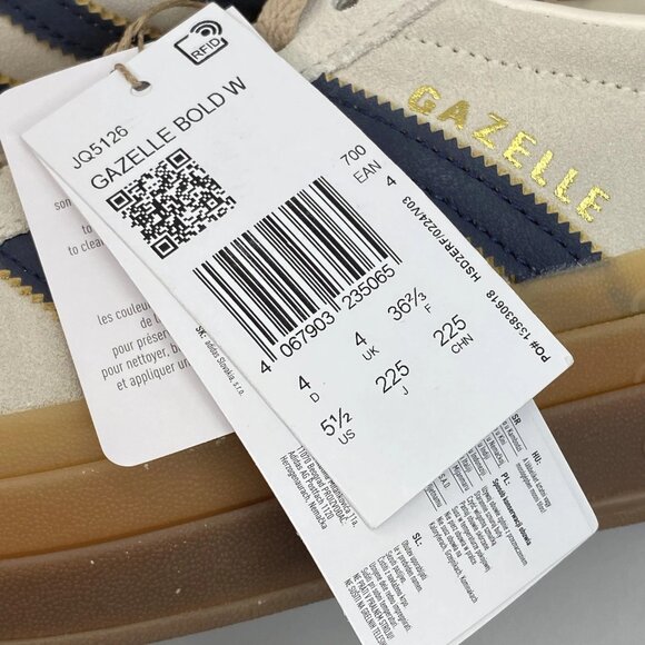 Adidas Originals Gazelle Bold Women’s Sneakers – Cream/Navy (Size 5.5) - Picture 3 of 10